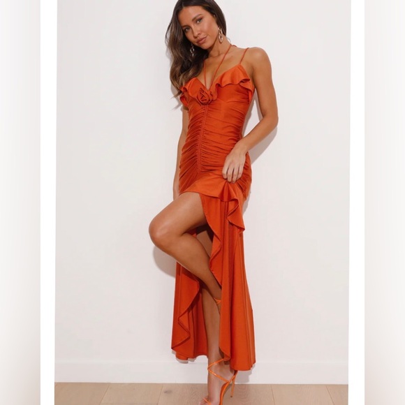 Hello Molly All Love Midi Dress Orange - Picture 4 of 10